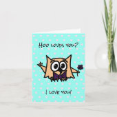 オリーのオウルと一緒に母の日のカード（ピンク） カード (正面)