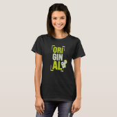 オリージンアルアルコールカクテル長い飲み物の酒瓶 Tシャツ (正面フル)