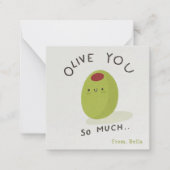 オリーブあなただけの多くの子供の教室バレンタインデー ノートカード (正面)