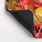 オリーブおよびjalepenosのオリーブ! mousepad マウスパッド (コーナー)