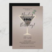 オリーブお洒落マルティーニグラムカクテルバースデーパーティー 招待状 (正面/裏面)