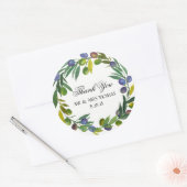 オリーブがそれらを個人化するステッカーありがとう ラウンドシール (封筒)