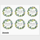 オリーブがそれらを個人化するステッカーありがとう ラウンドシール (シート)