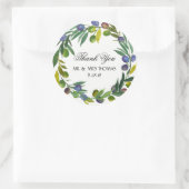 オリーブがそれらを個人化するステッカーありがとう ラウンドシール (バッグ)