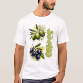 オリーブとオリーブ油 – ボオーガニックタニカルزيتون زيت Tシャツ (正面)