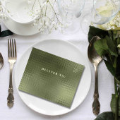 オリーブとセイジのグリーンシャイマー背景QRコード写真 オールインワン招待状