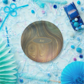 オリーブとタンアガテルック紙プレート ペーパープレート (パーティー)