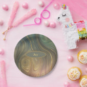 オリーブとタンアガテルック紙プレート ペーパープレート (パーティー)