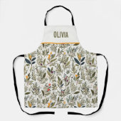 オリーブとハミニマルブエレガントパーソナライズされた エプロン (正面)