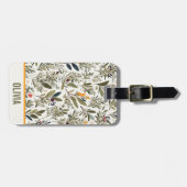 オリーブとハミニマルブエレガントパーソナライズされた ラゲッジタグ (正面横)