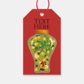 オリーブとハーブは注入された赤い緑を保つ ギフトタグ (裏面)