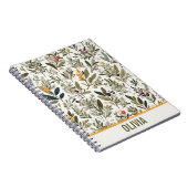 オリーブとハーブ ミニマル エレガント オーダーメイド ノートブック (右側)