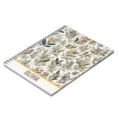 オリーブとハーブ ミニマル エレガント オーダーメイド ノートブック (左側)