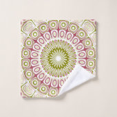 オリーブとバラマンダラパターン バスタオルセット (ウォッシュタオル)