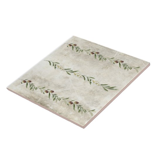オリーブとブランチのフローラの素朴花 タイル (側面)