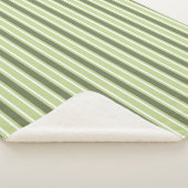 オリーブとホワイトキャンディストライプー シェルパブランケット (3/4)