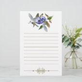 オリーブとラベンダーが並ぶ秋のフローラ 便箋 (スタンド正面)