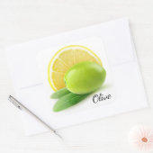 オリーブとレモン スクエアシール (封筒)