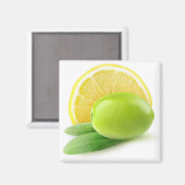 オリーブとレモン マグネット (正面/裏面)