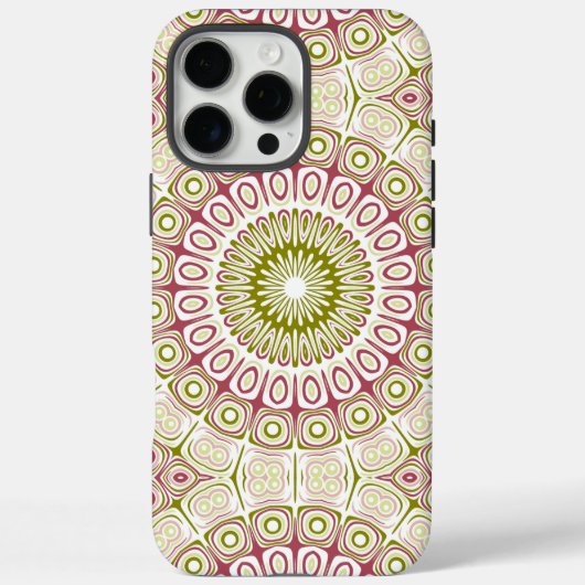 オリーブとローズの曼荼羅パターン Case-Mate iPhoneケース (裏面)