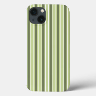オリーブと白いキャンディストライプのCase-Mate iPhone cas 13ケース