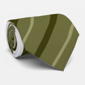 オリーブと白 – ストライプネクタイ ネクタイ (ロール)