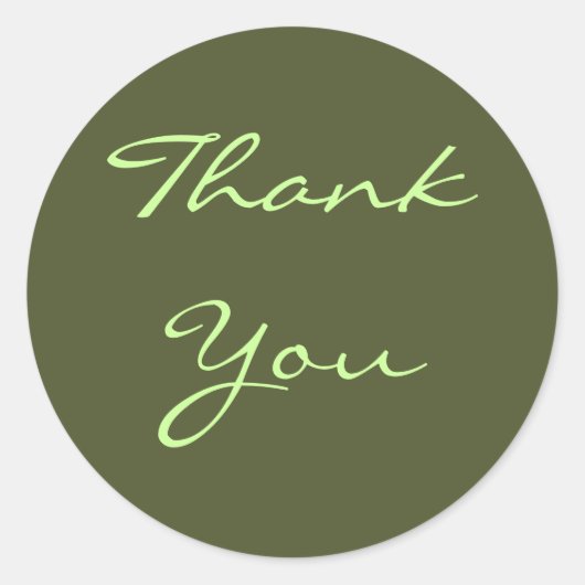 オリーブのステッカー ラウンドシール (正面)