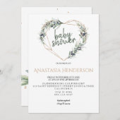 オリーブのスパイス – 赤ちゃんシャワー招待状。 (正面/裏面)