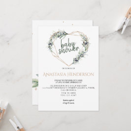 オリーブのスパイス – 赤ちゃんシャワー招待状。