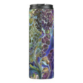 オリーブのセージ緑、紫の青のブルゴーニュ タンブラー (裏面)