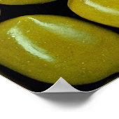 オリーブのテクスチャ ポスター (角)