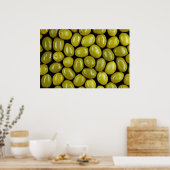オリーブのテクスチャ ポスター (キッチン)