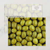 オリーブのテクスチャ ポストカード (正面/裏面)