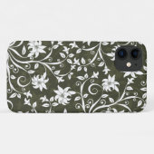 オリーブのトランペフラワーの花柄 Case-Mate iPhoneケース (裏面(横))