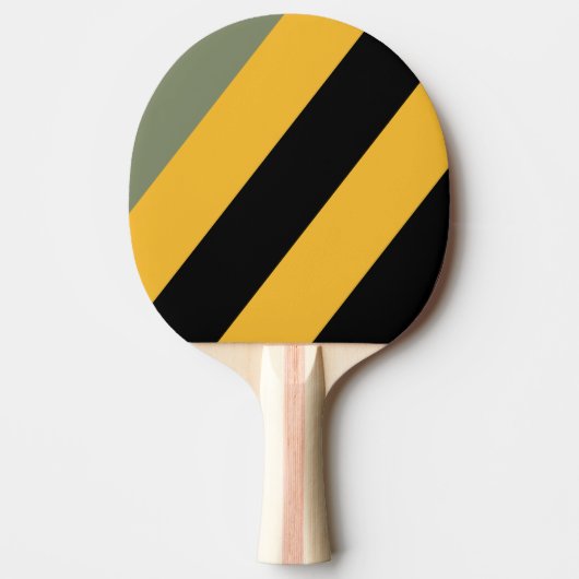 オリーブのナイトライトはっきりしたストライプ 卓球ラケット (正面)