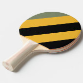オリーブのナイトライトはっきりしたストライプ 卓球ラケット (正面アングル)