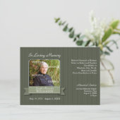 オリーブのピンストライプ バナー 追悼のお知らせ 招待状 (スタンド正面)