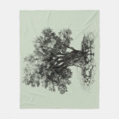 オリーブの古木 フリースブランケット (正面)