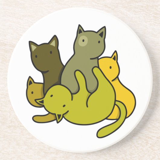 オリーブの子猫 コースター (正面)