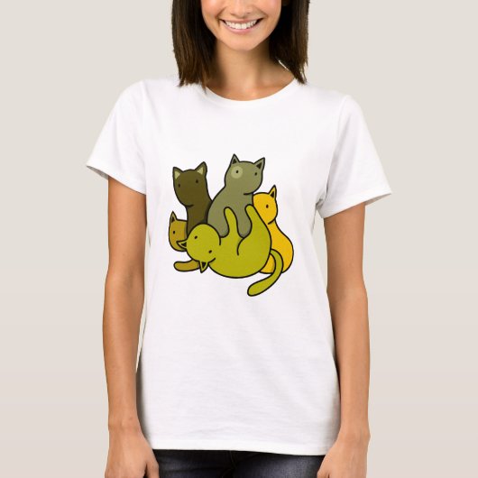 オリーブの子猫 Tシャツ (正面)