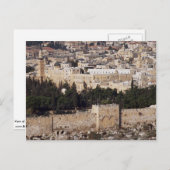 オリーブの山からの旧市街の眺め,ジャーウィル ポストカード (正面/裏面)