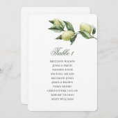 オリーブの席次表。イタリアンウェディングプラン。グリーン 招待状 (正面/裏面)