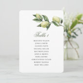 オリーブの席次表。イタリアンウェディングプラン。グリーン 招待状 (スタンド正面)