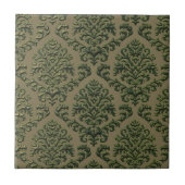 オリーブの押された金属のBILTMOREのダマスク織 タイル (正面)