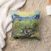オリーブの木とアルピルズbyビンセント・ヴァン・ゴッホ クッション (ブランケット)