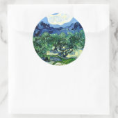 オリーブの木とアルピル(1889)ヴァンゴッホファインアート ラウンドシール (バッグ)