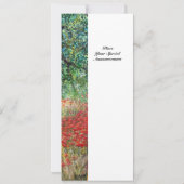 オリーブの木とポピー畑, 白 招待状 (裏面)