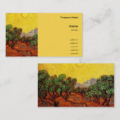 オリーブの木と黄色の空と太陽,ファンゴッホ 名刺 (正面/裏面)