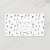 オリーブの木のグリーンウェディングのRSVP QRコードカード エンクロージャーカード (裏面)