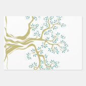 オリーブの木のスケッチ ラッピングペーパーシート (正面2)